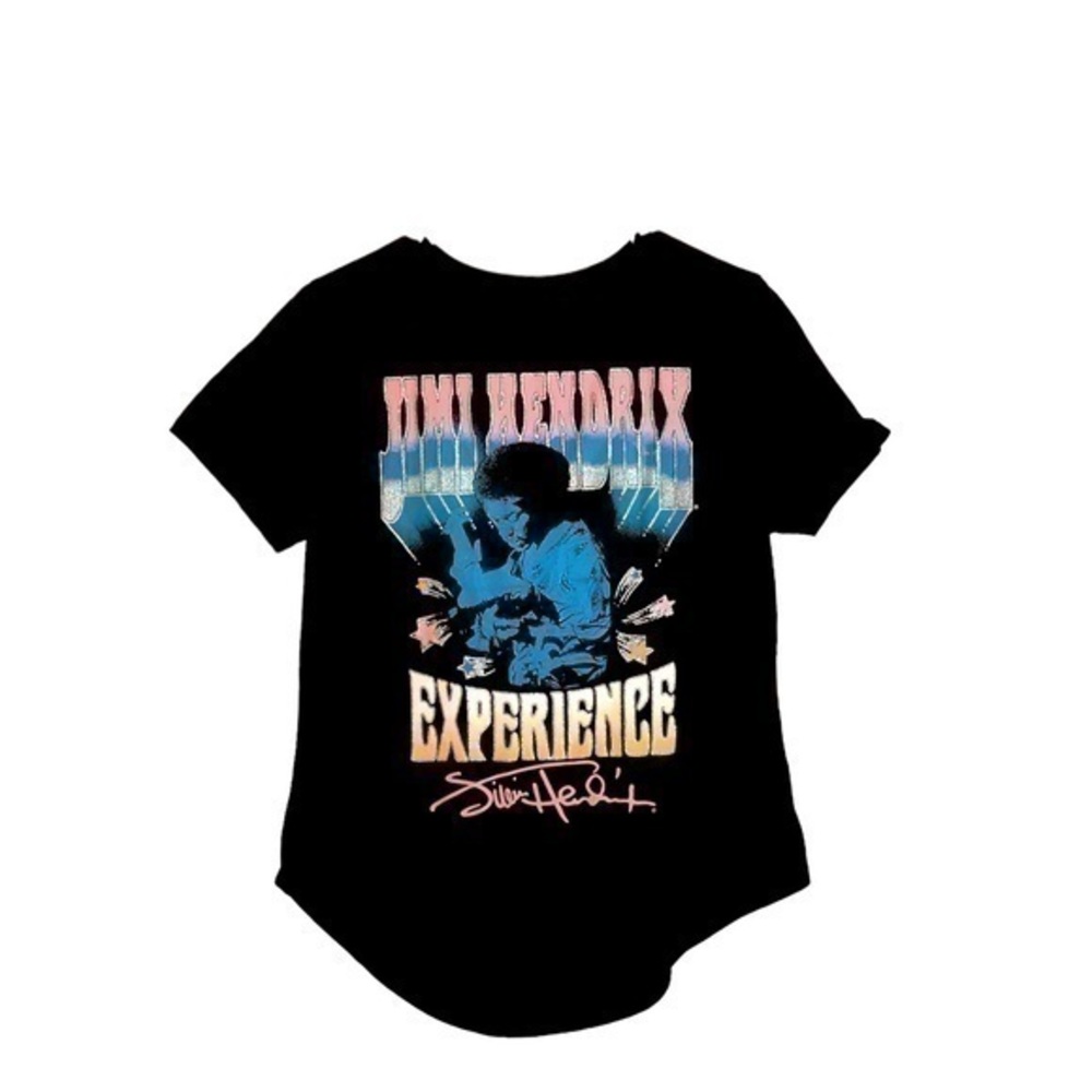 AUTHENTIC HENDRIX Junior’s Jimi Hendrix Experience T-Shirt in Black | Size Large
